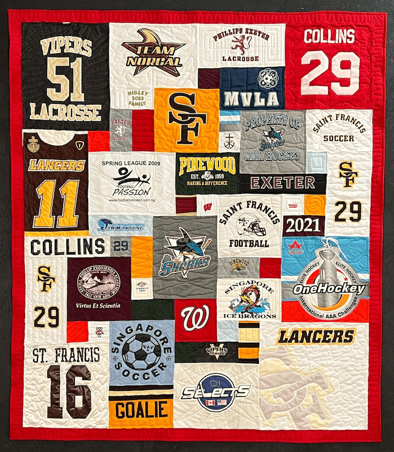 Jersey t shirt quilt best sale